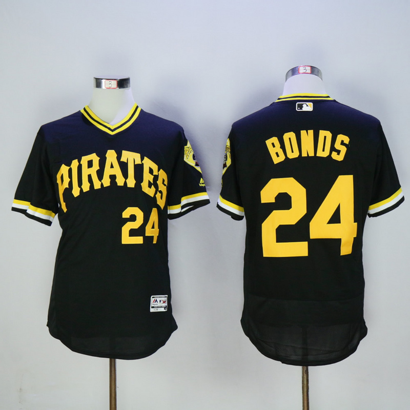 Men Pittsburgh Pirates #24 Bonds Black Elite MLB Jerseys